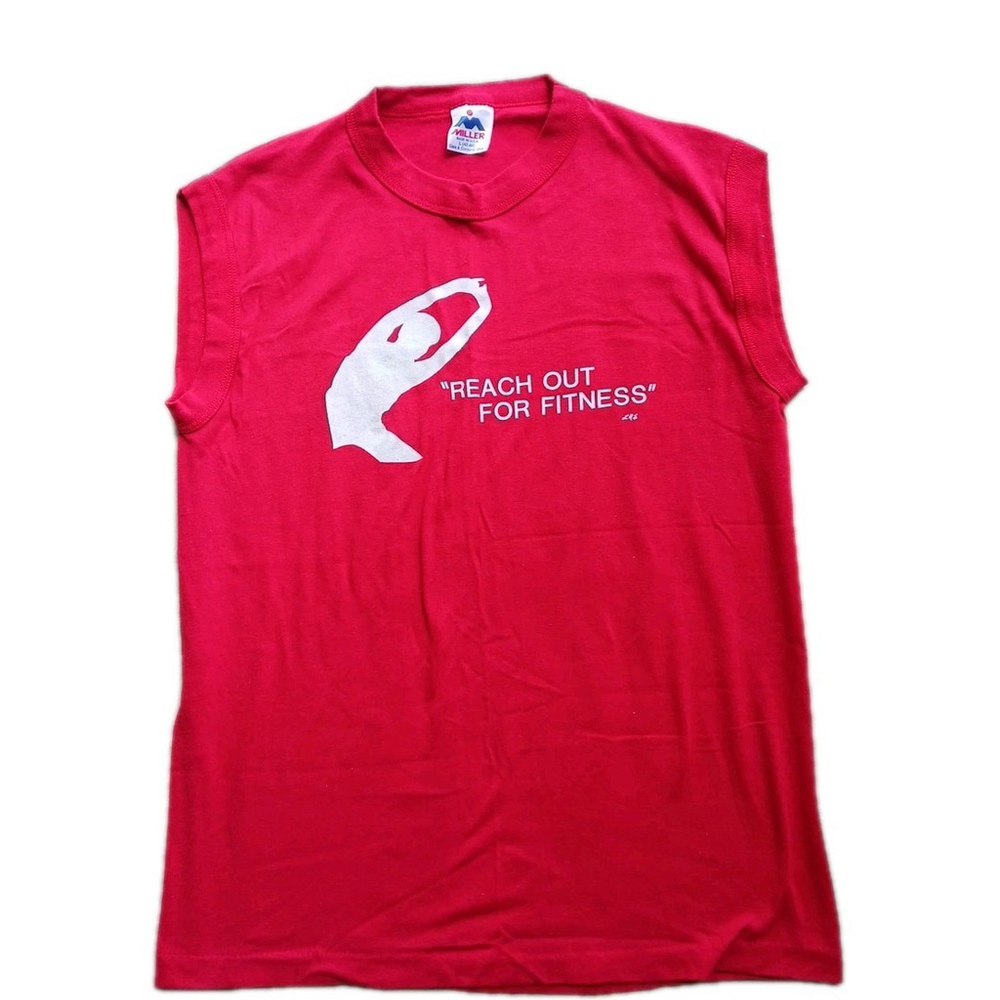 Miller Red Sleeveless Shirt Women's Large Vintage
